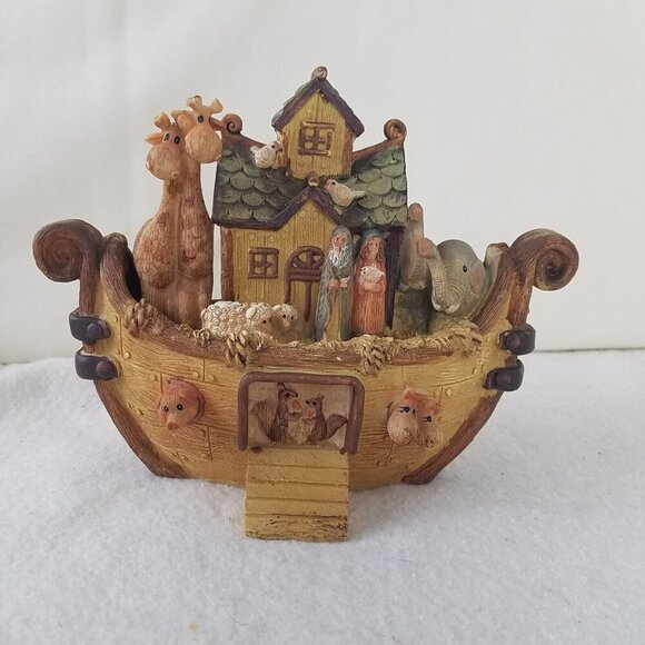 Noah's Ark Resin Statue W0094 animals pairs Tii Collections resin figurine bible - Picture 1 of 11